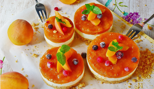 Apricot & blueberry crumble cake