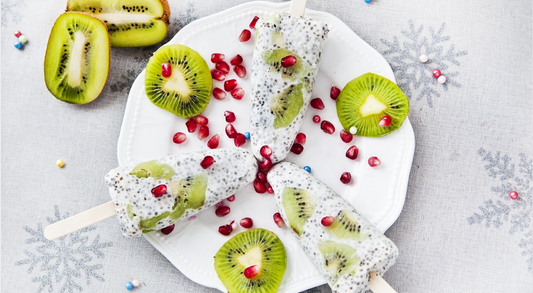 popsicle, kiwi, pomegranate, ice cream, yummy, delicious dessert, easy recipe