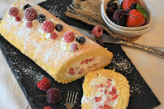 Strawberry Cheesecake Cake Roll