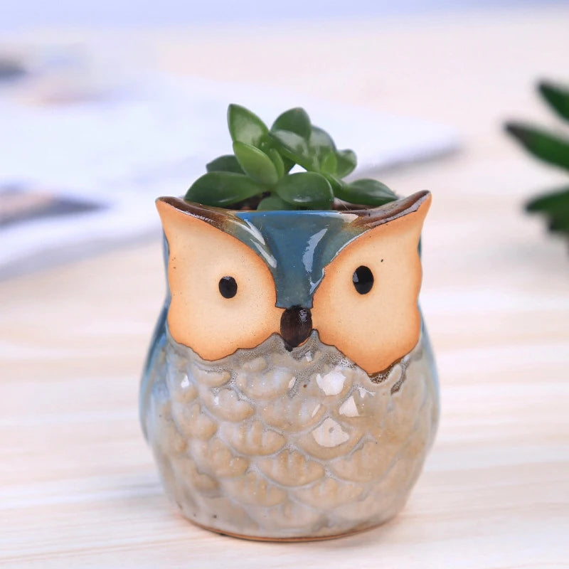 Mini Owl & Bird Ceramic Planters - Lifestyle Bravo