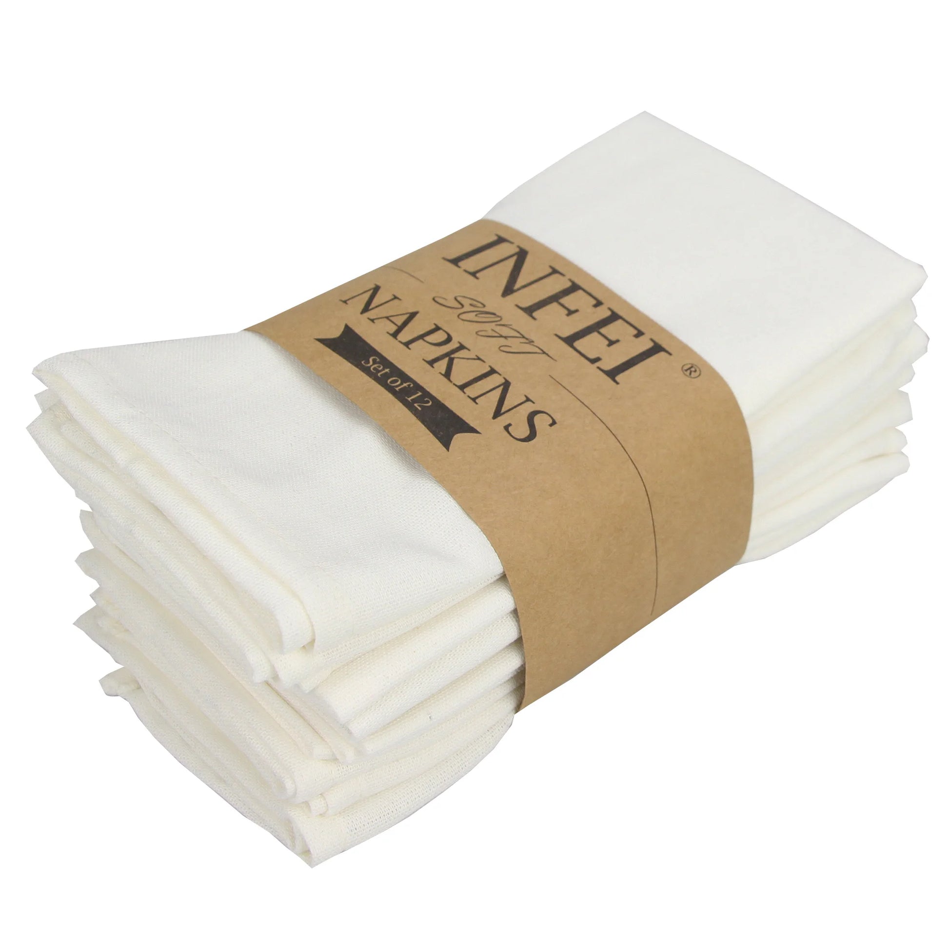 Set of 12 - Cotton Linen Table Napkins - Lifestyle Bravo