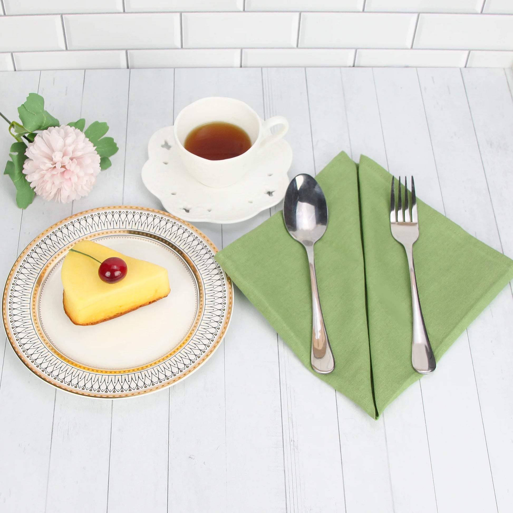 Set of 12 - Cotton Linen Table Napkins - Lifestyle Bravo
