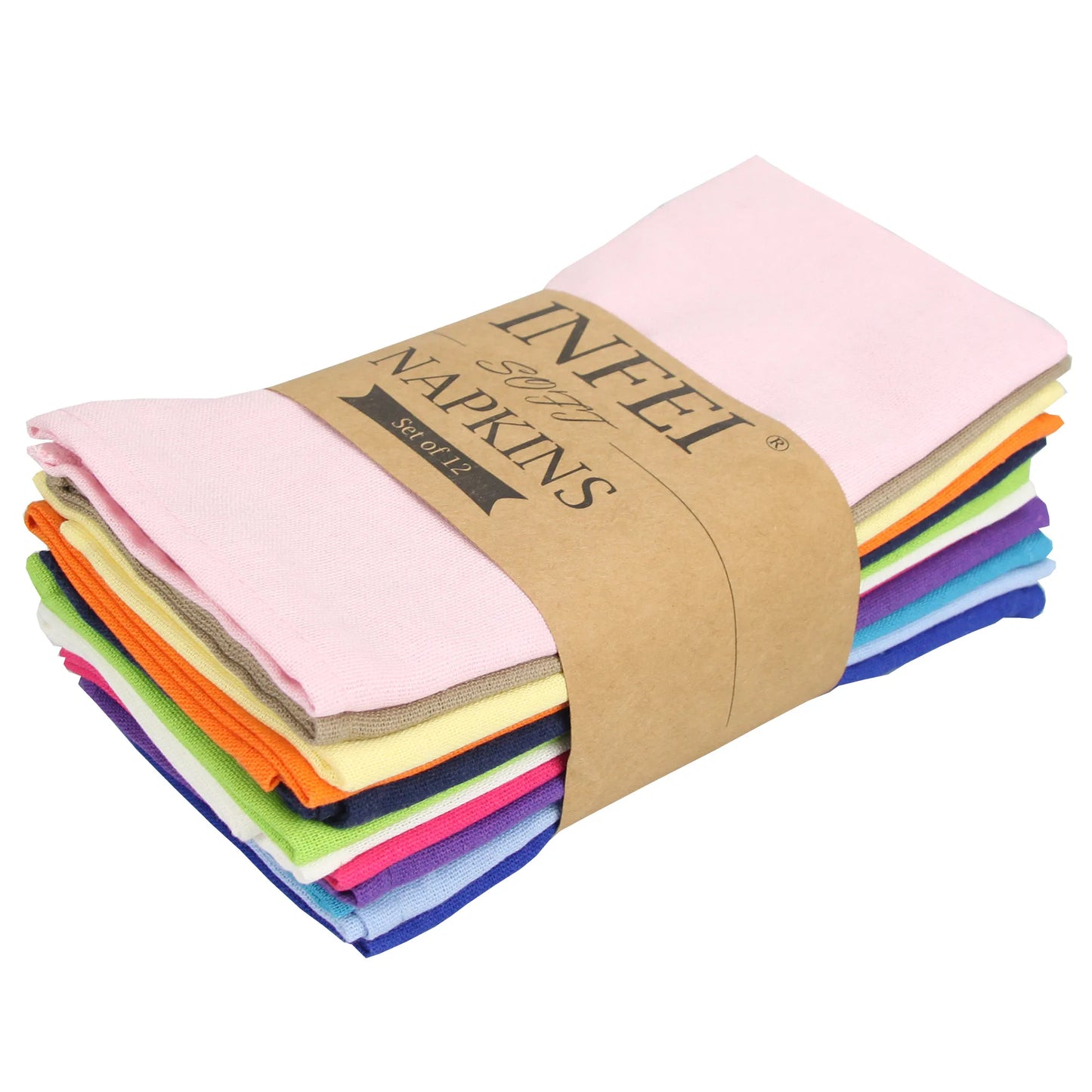 Set of 12 - Cotton Linen Table Napkins - Lifestyle Bravo