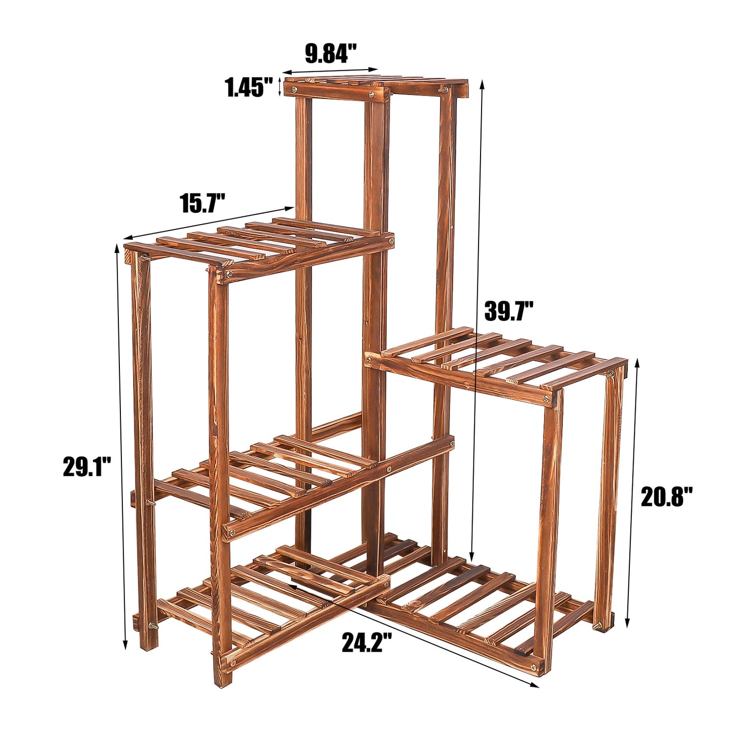 5 Tier Wooden Plant Stand - Lifestyle Bravo