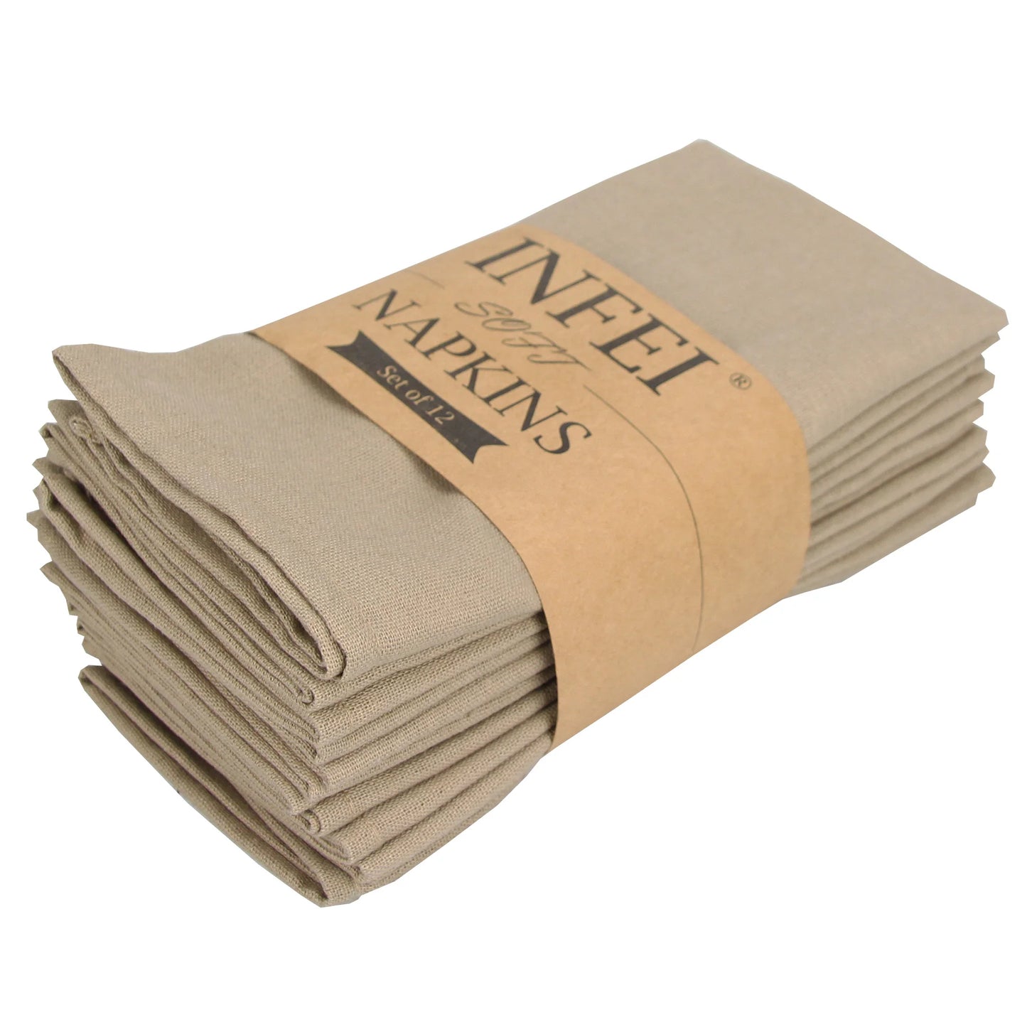 Set of 12 - Cotton Linen Table Napkins - Lifestyle Bravo