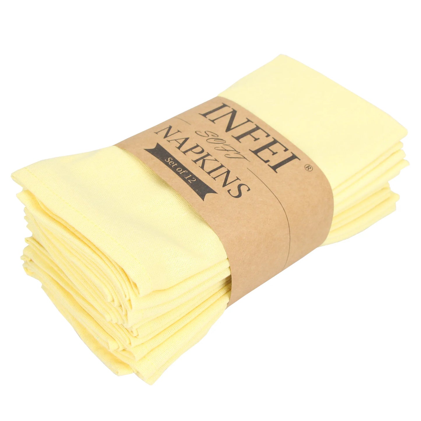 Set of 12 - Cotton Linen Table Napkins - Lifestyle Bravo