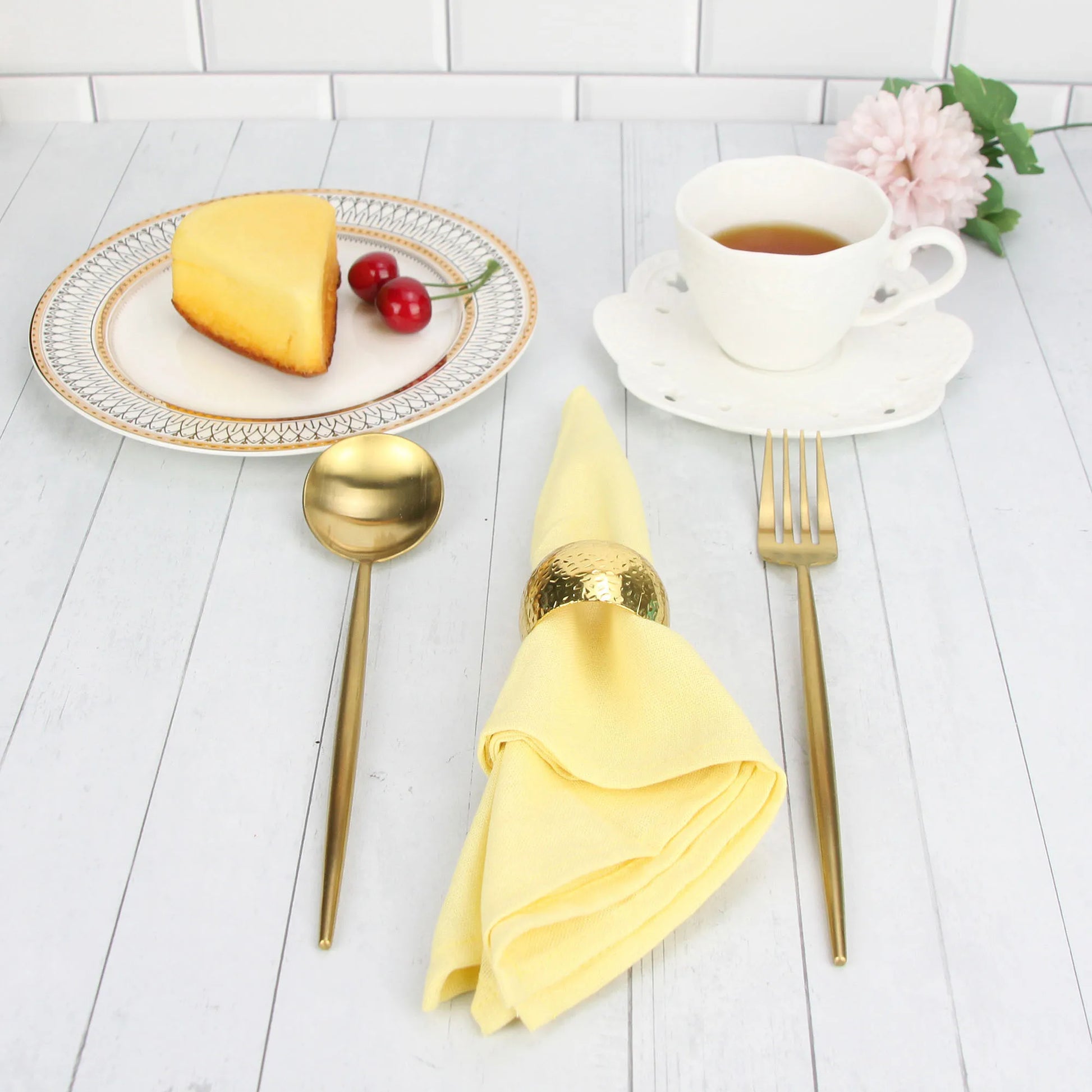 Set of 12 - Cotton Linen Table Napkins - Lifestyle Bravo