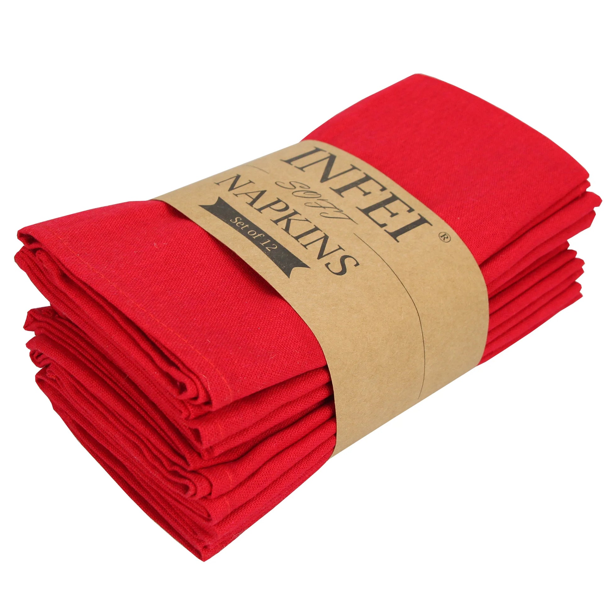 Set of 12 - Cotton Linen Table Napkins - Lifestyle Bravo