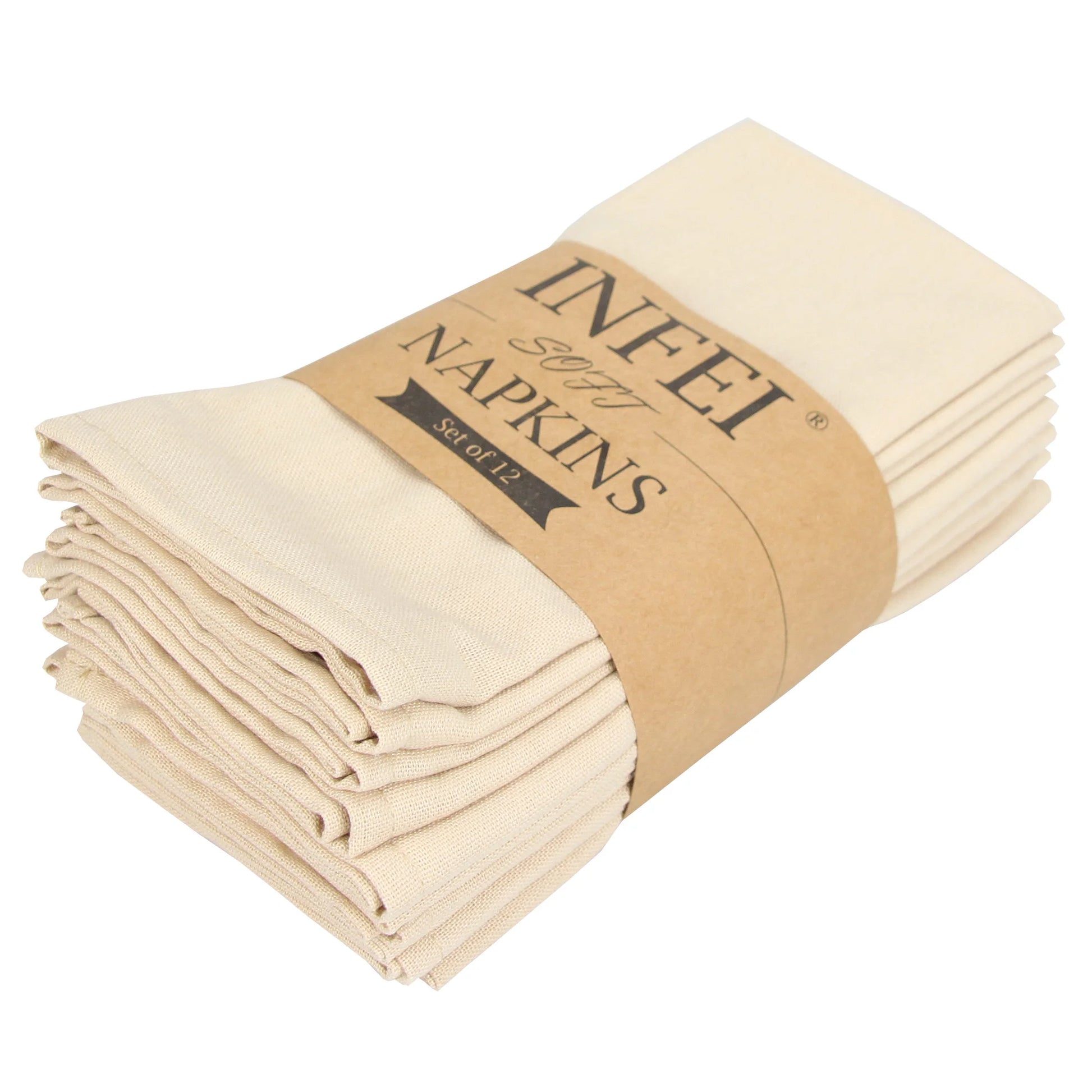 Set of 12 - Cotton Linen Table Napkins - Lifestyle Bravo