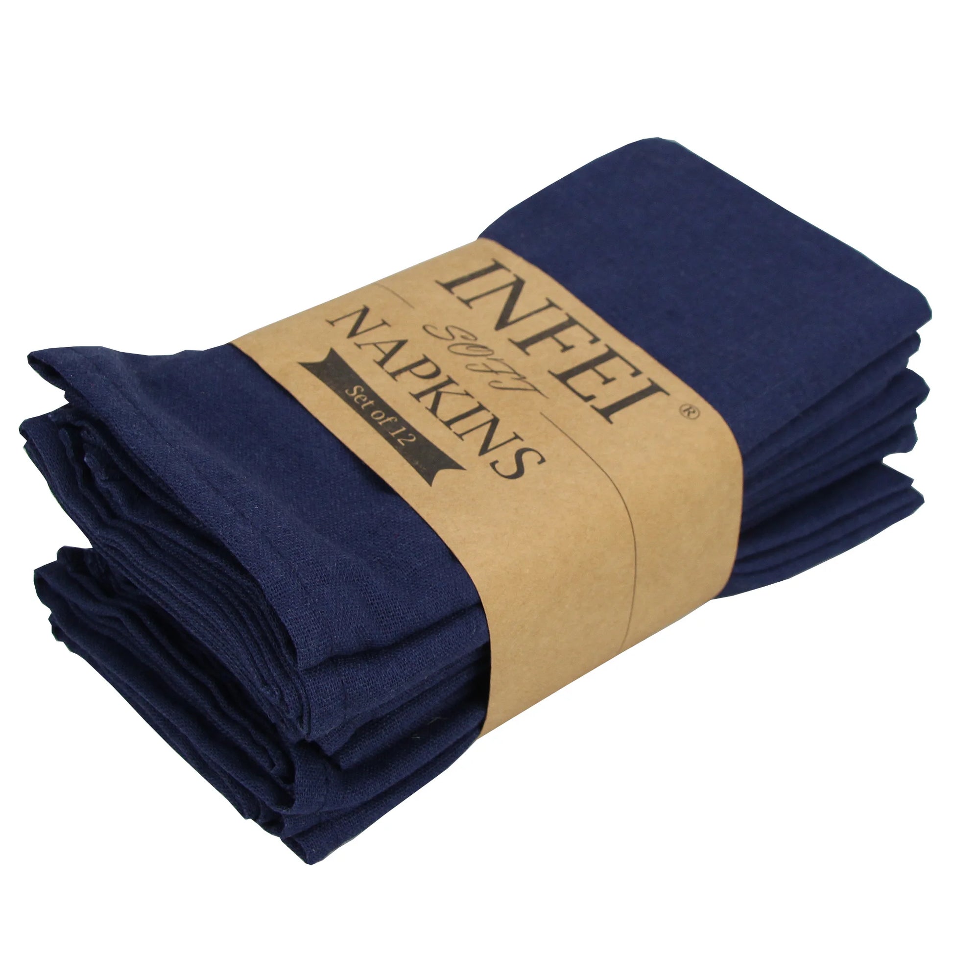 Set of 12 - Cotton Linen Table Napkins - Lifestyle Bravo
