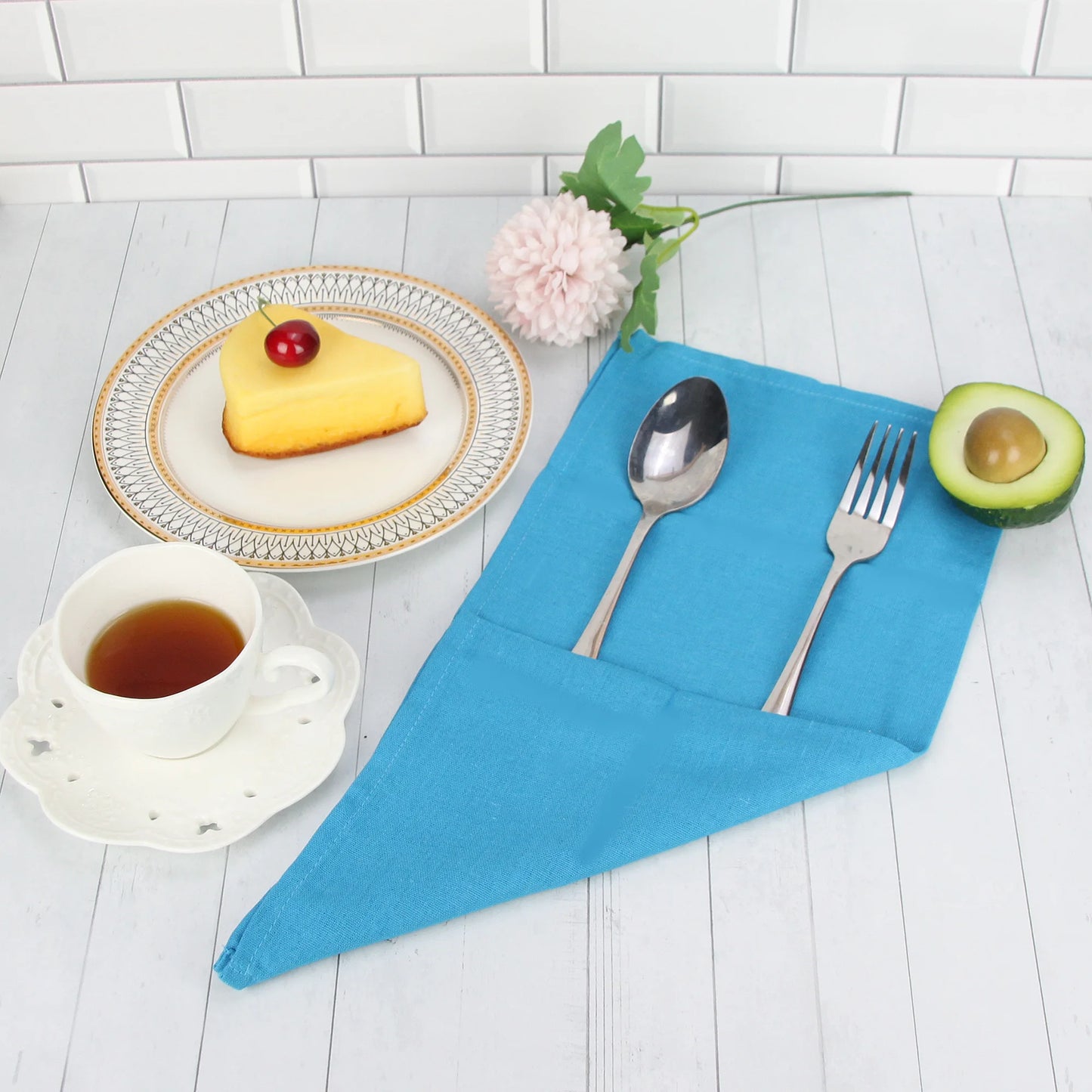 Set of 12 - Cotton Linen Table Napkins - Lifestyle Bravo