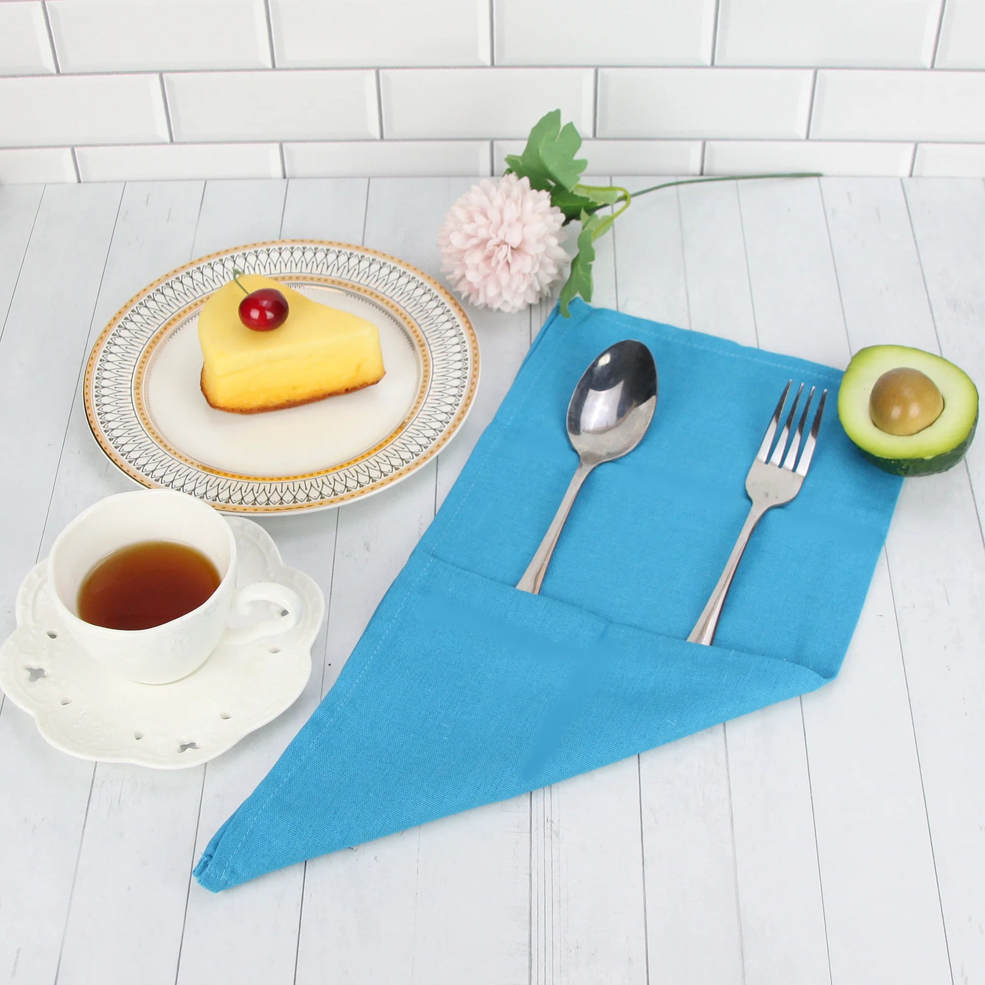 Set of 12 - Cotton Linen Table Napkins - Lifestyle Bravo