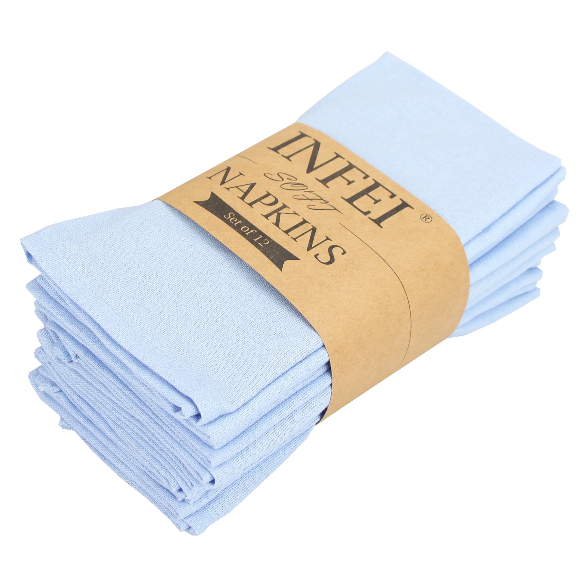 Set of 12 - Cotton Linen Table Napkins - Lifestyle Bravo