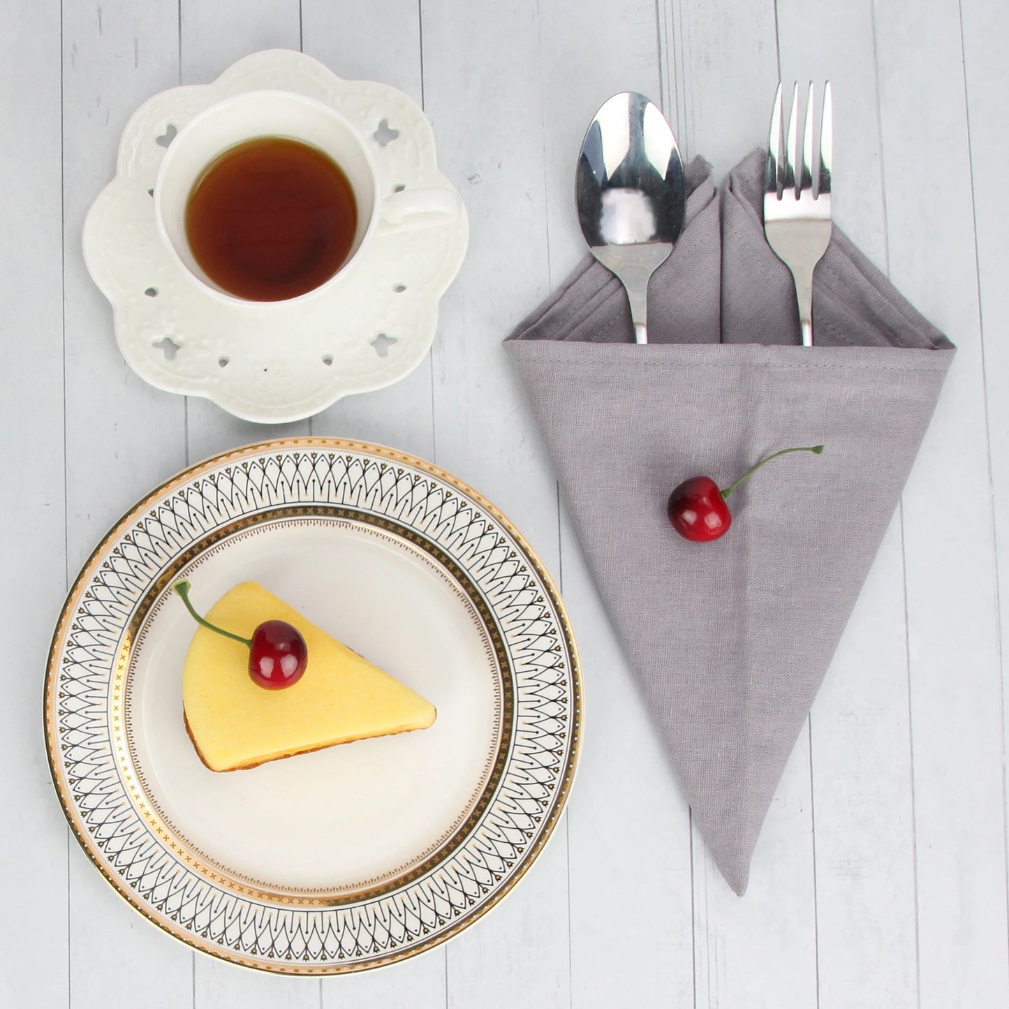 Set of 12 - Cotton Linen Table Napkins - Lifestyle Bravo