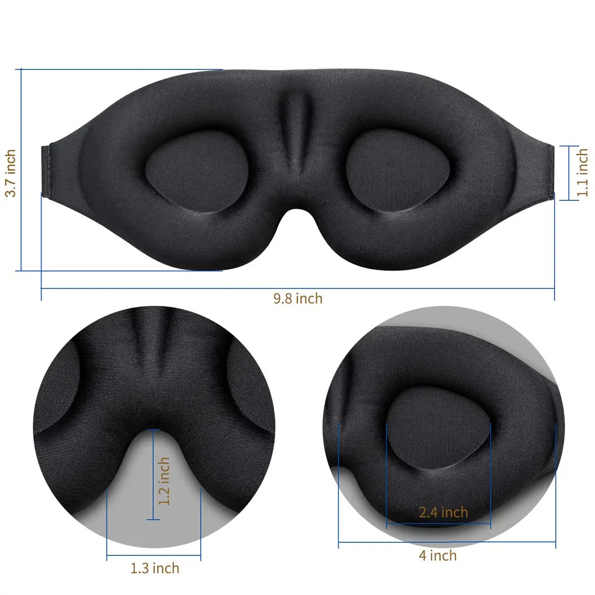 BlissfulDreams 3D Contour Sleep Mask