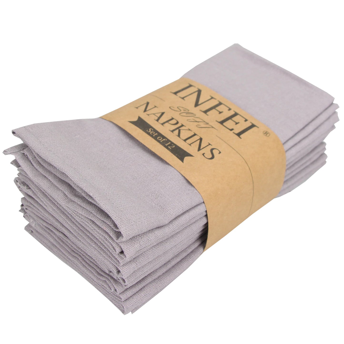 Set of 12 - Cotton Linen Table Napkins - Lifestyle Bravo