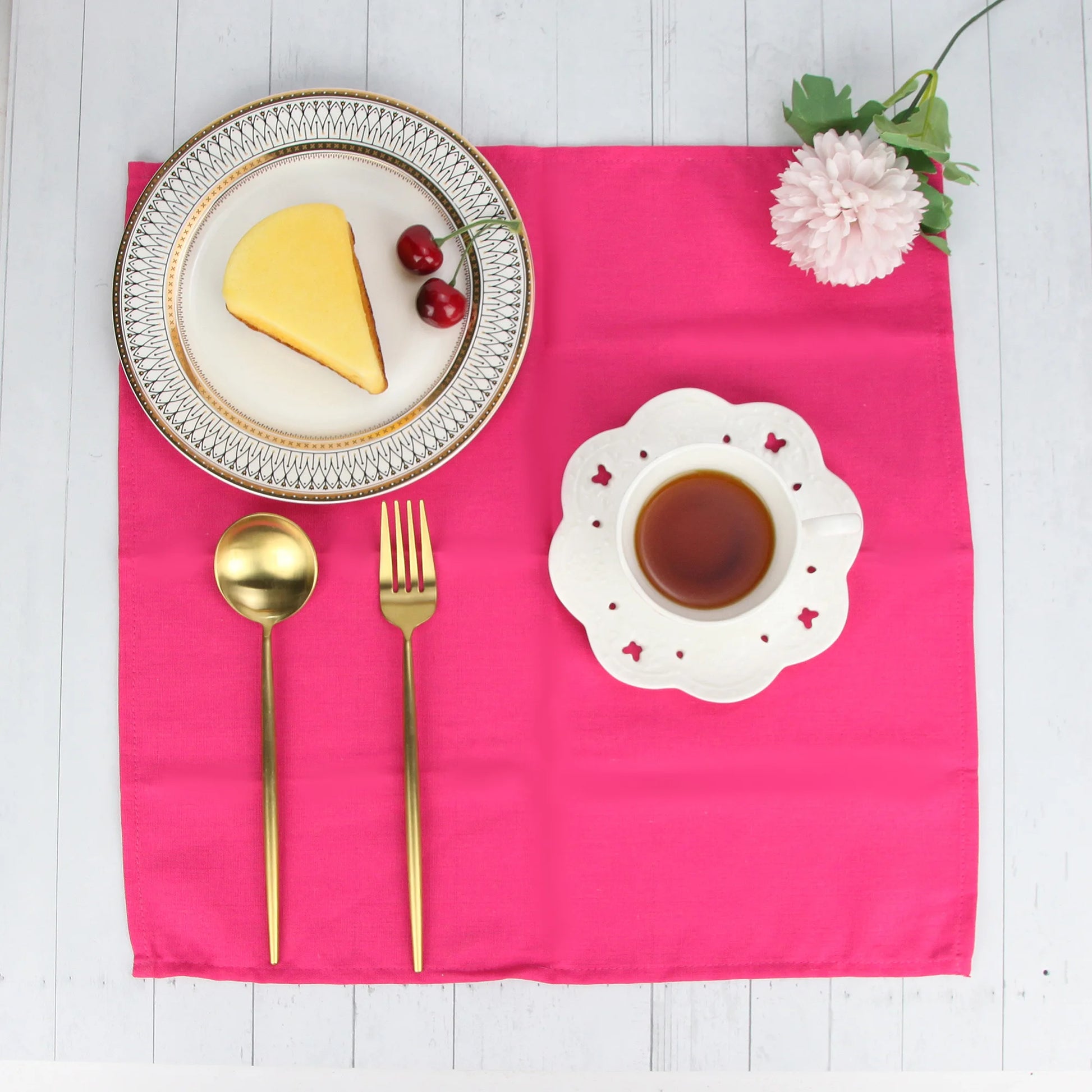 Set of 12 - Cotton Linen Table Napkins - Lifestyle Bravo