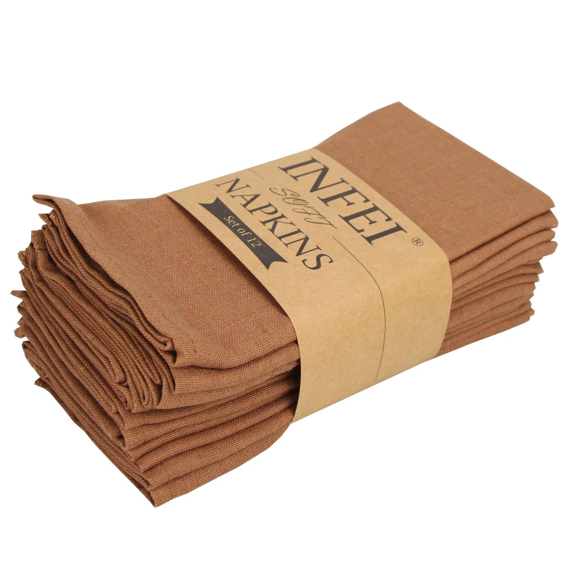 Set of 12 - Cotton Linen Table Napkins - Lifestyle Bravo