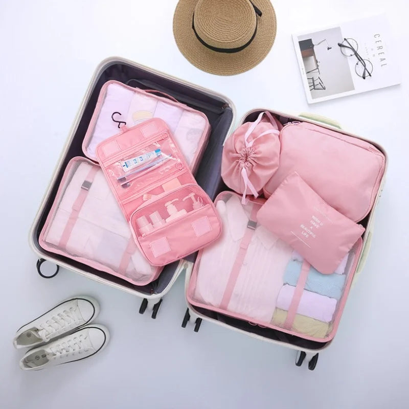 Set of Travel Bag Organizer