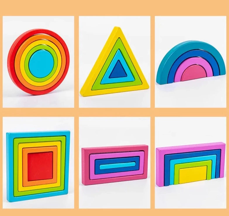 Montessori Geometric Building Blocks
