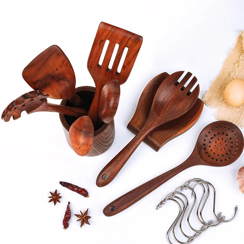 7 Piece Wooden Cooking Tools - Lifestyle Bravo