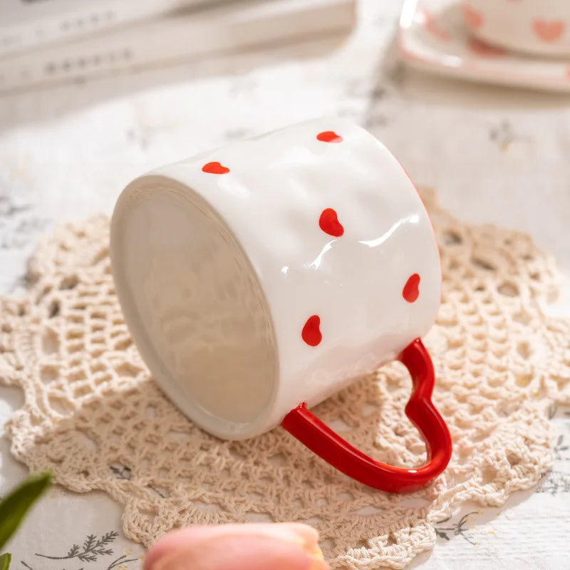 Love Handle Ceramic Hearts Cup