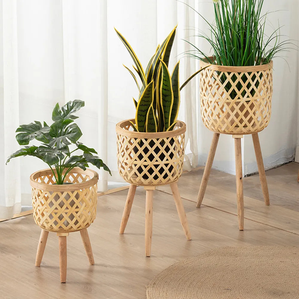 Woven Flower Pot Stand - Lifestyle Bravo
