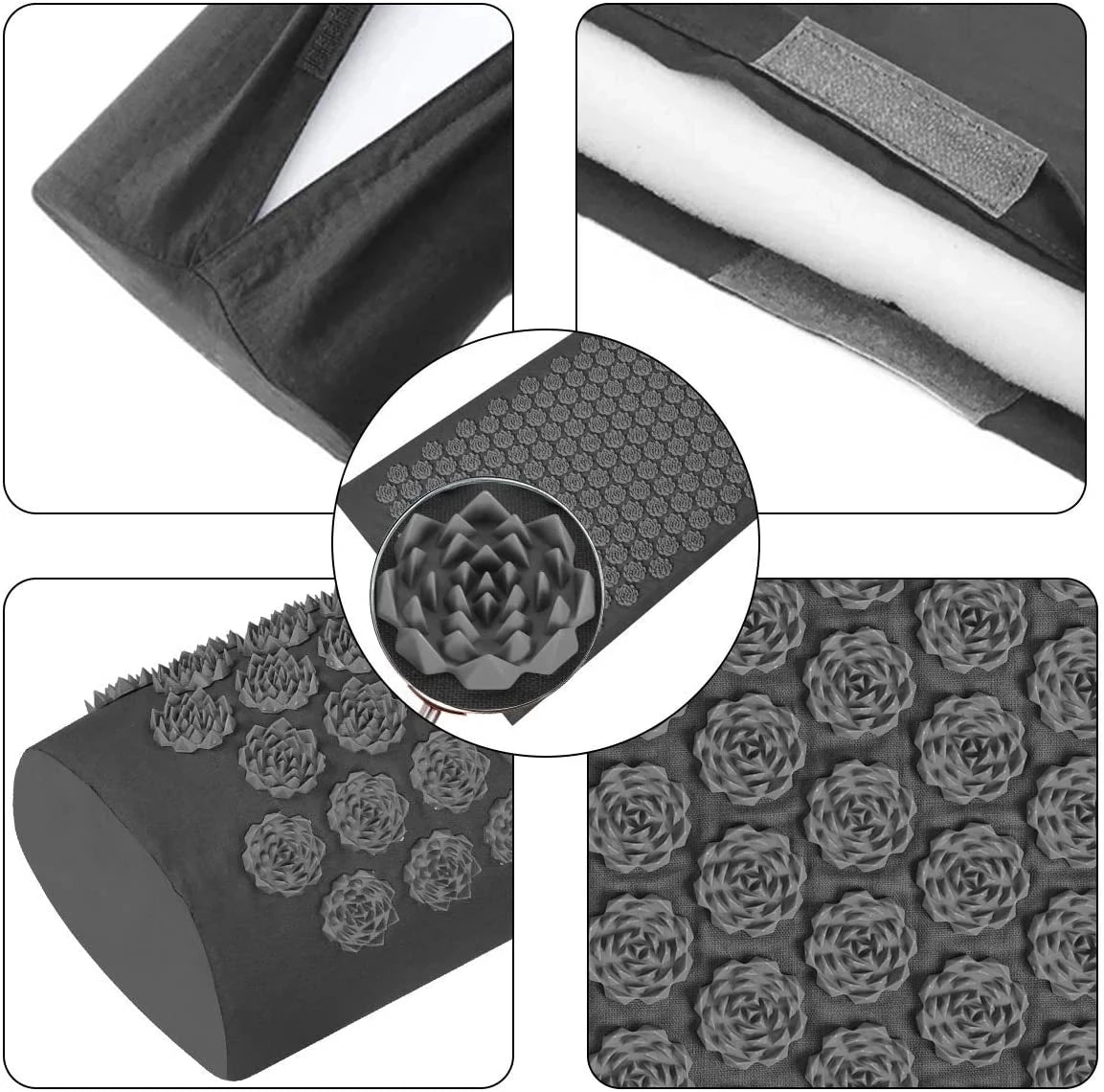 Acupressure Mat and Pillow Set for Back & Neck Pain Relief