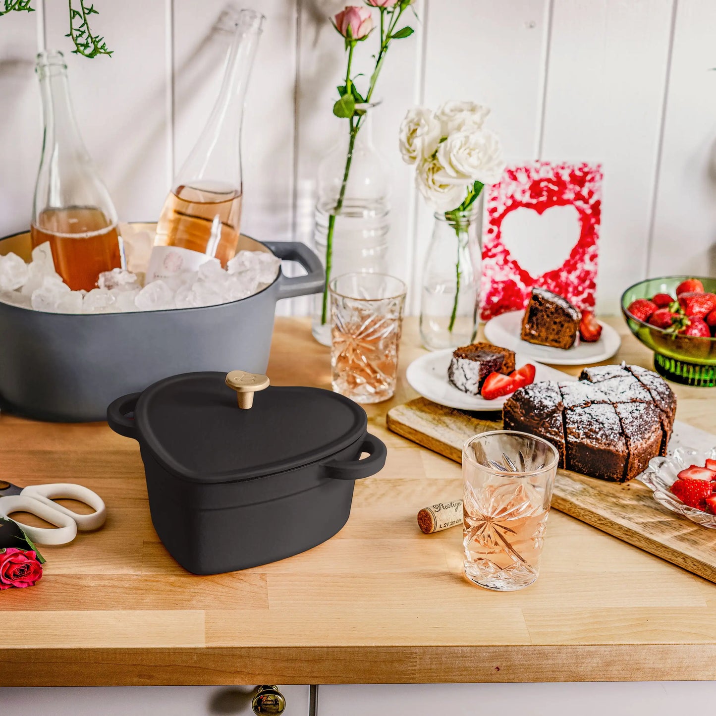 Heart Enameled Dutch Oven - Lifestyle Bravo