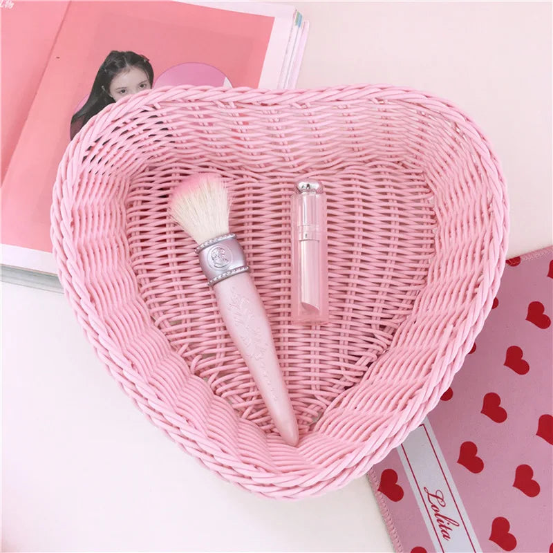Heart-Shaped Wicker Basket