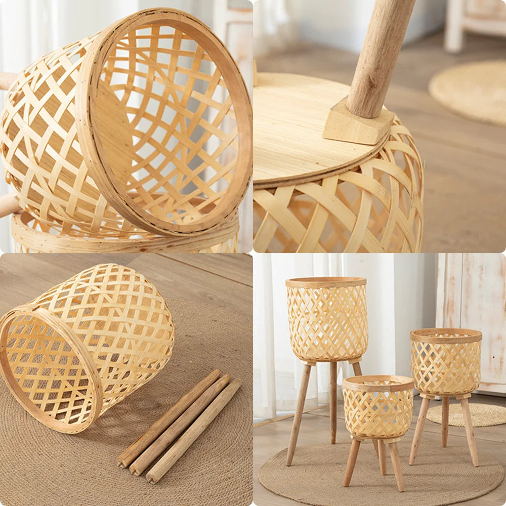Woven Flower Pot Stand - Lifestyle Bravo