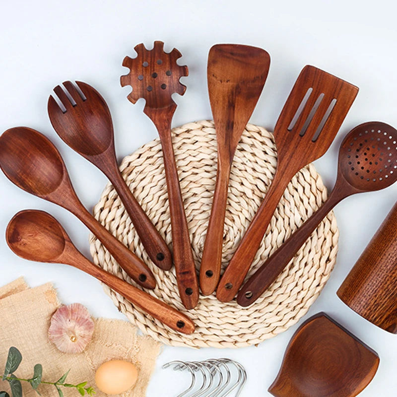 7 Piece Wooden Cooking Tools - Lifestyle Bravo