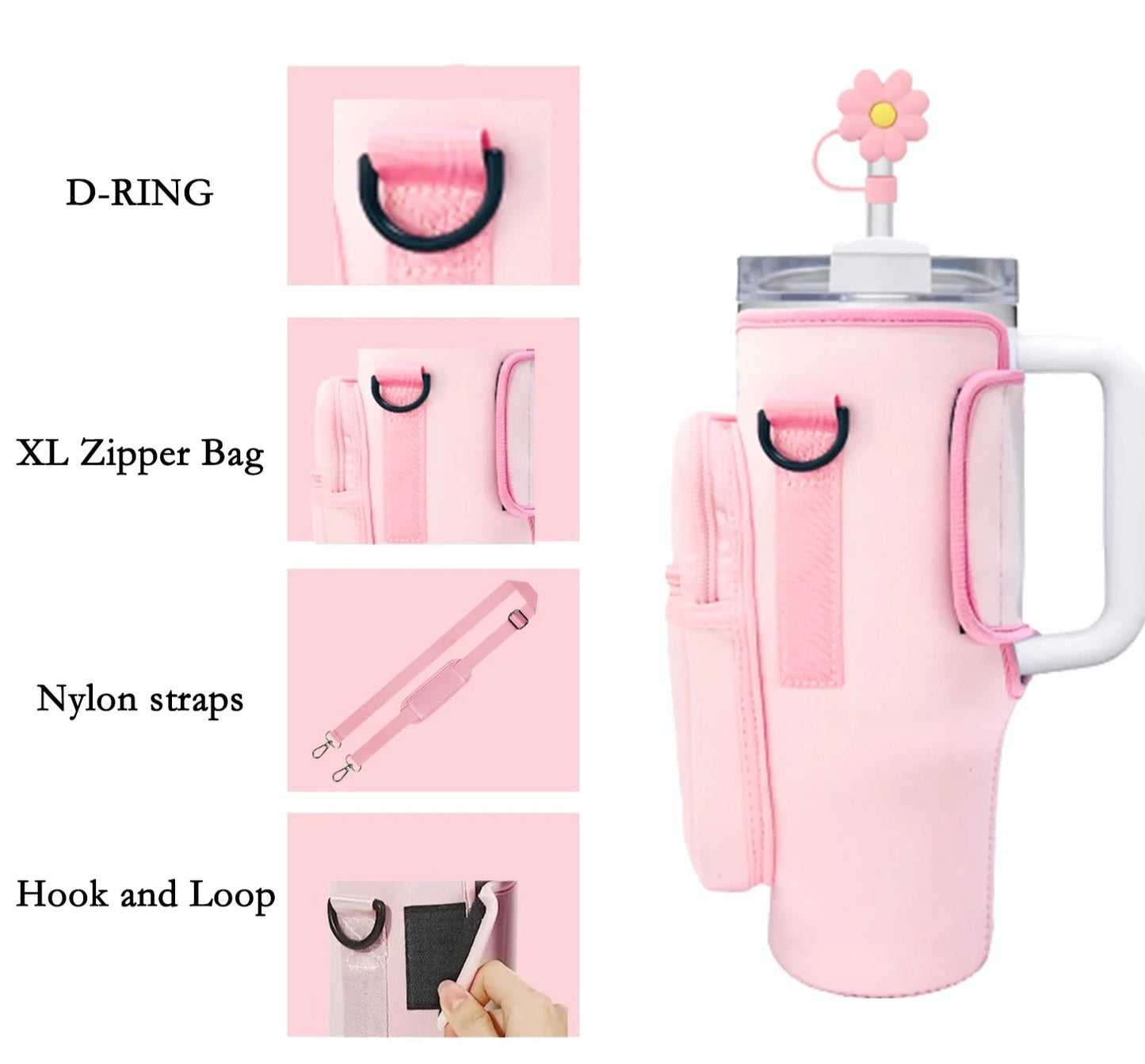 Adjustable Holder Bag Cover for Stanley 40oz Tumbler - Lifestyle Bravo
