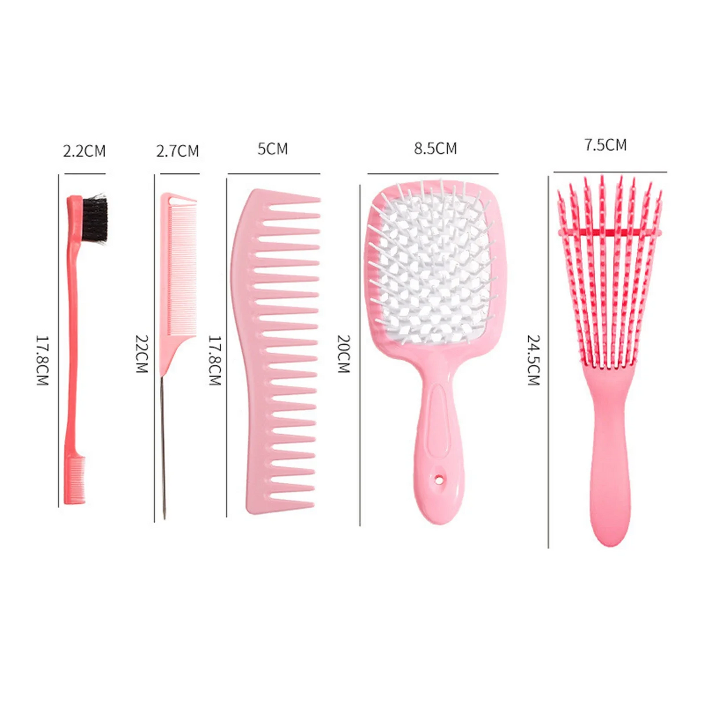 5 pcs - Hair Detangling Brush Set - Lifestyle Bravo