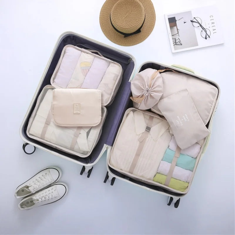 Set of Travel Bag Organizer