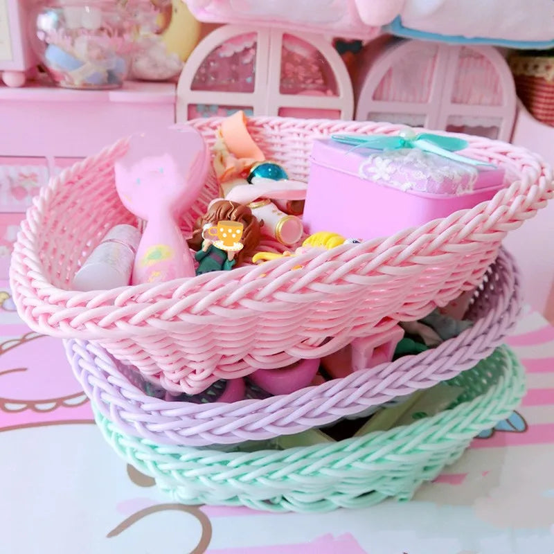 Heart-Shaped Wicker Basket