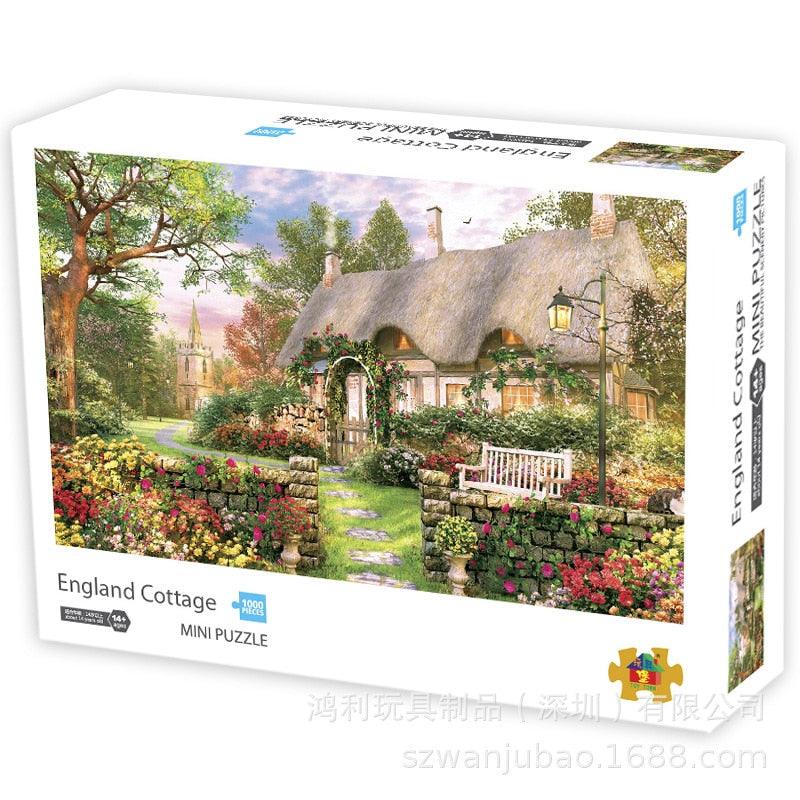 England Cottage Jigsaw Puzzle - Lifestyle Bravo