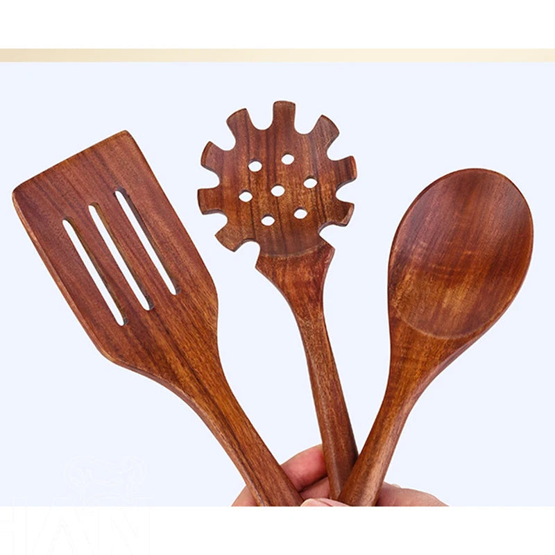 7 Piece Wooden Cooking Tools - Lifestyle Bravo
