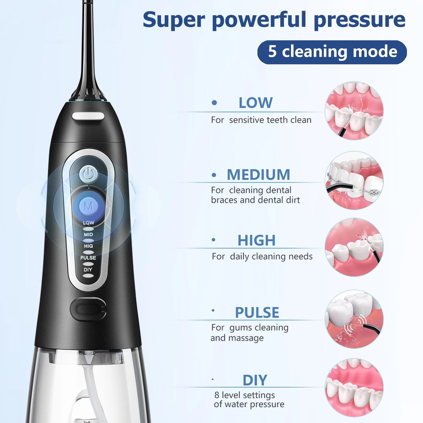Teeth Cleaner Rechargeable Cordless Plus Water Flosser