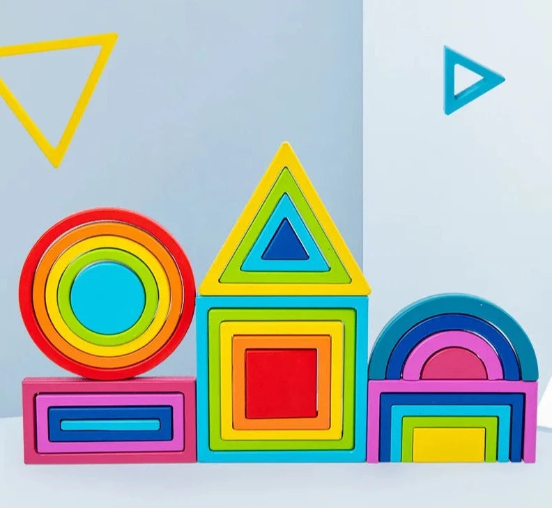 Montessori Geometric Building Blocks