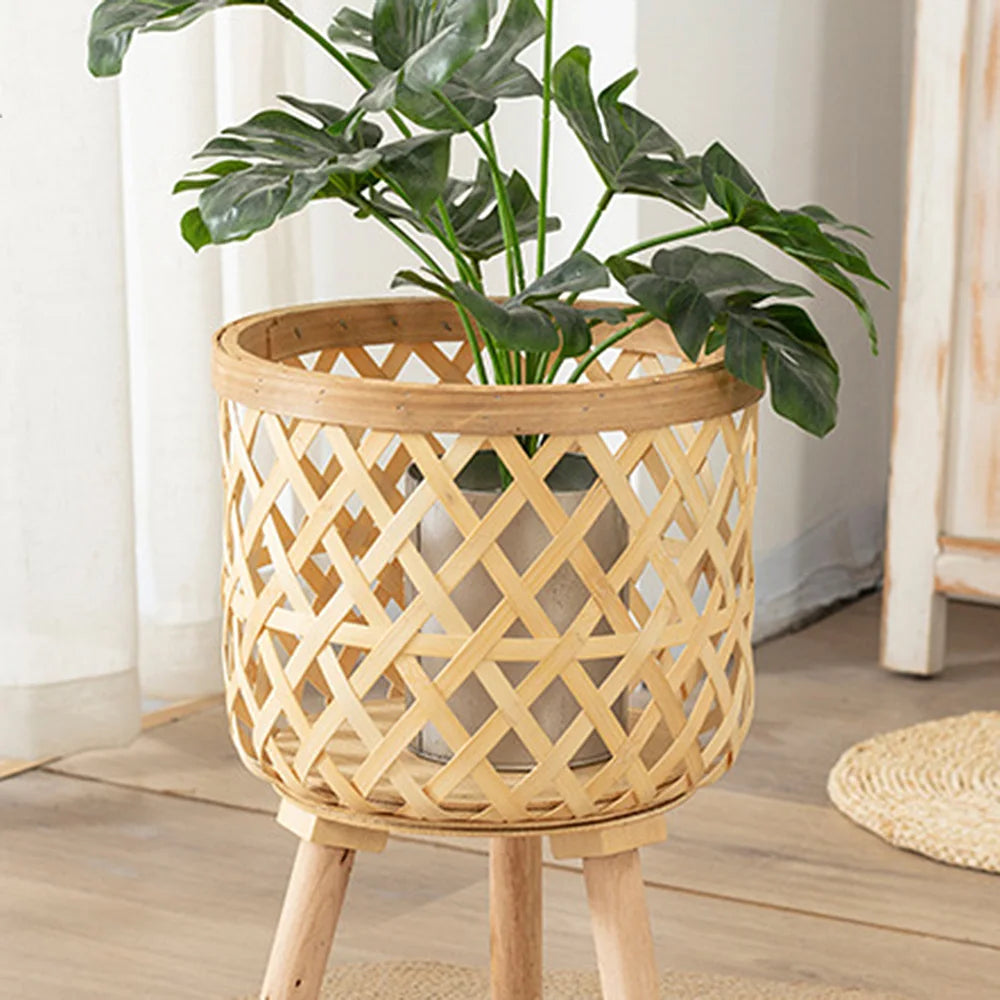 Woven Flower Pot Stand - Lifestyle Bravo