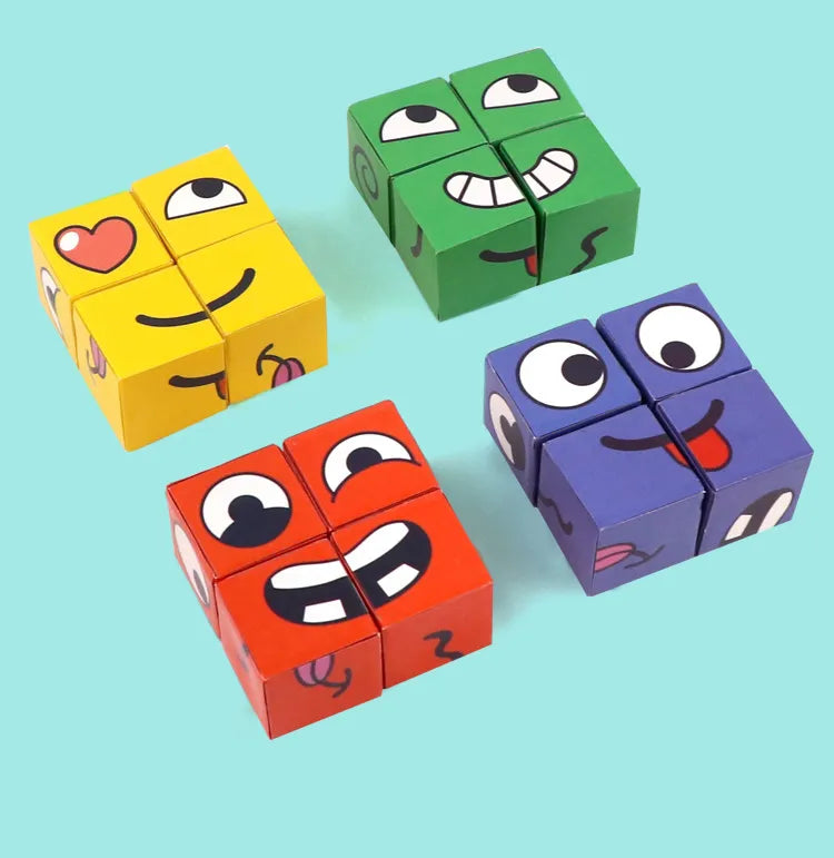 Wooden Changing Face Puzzle