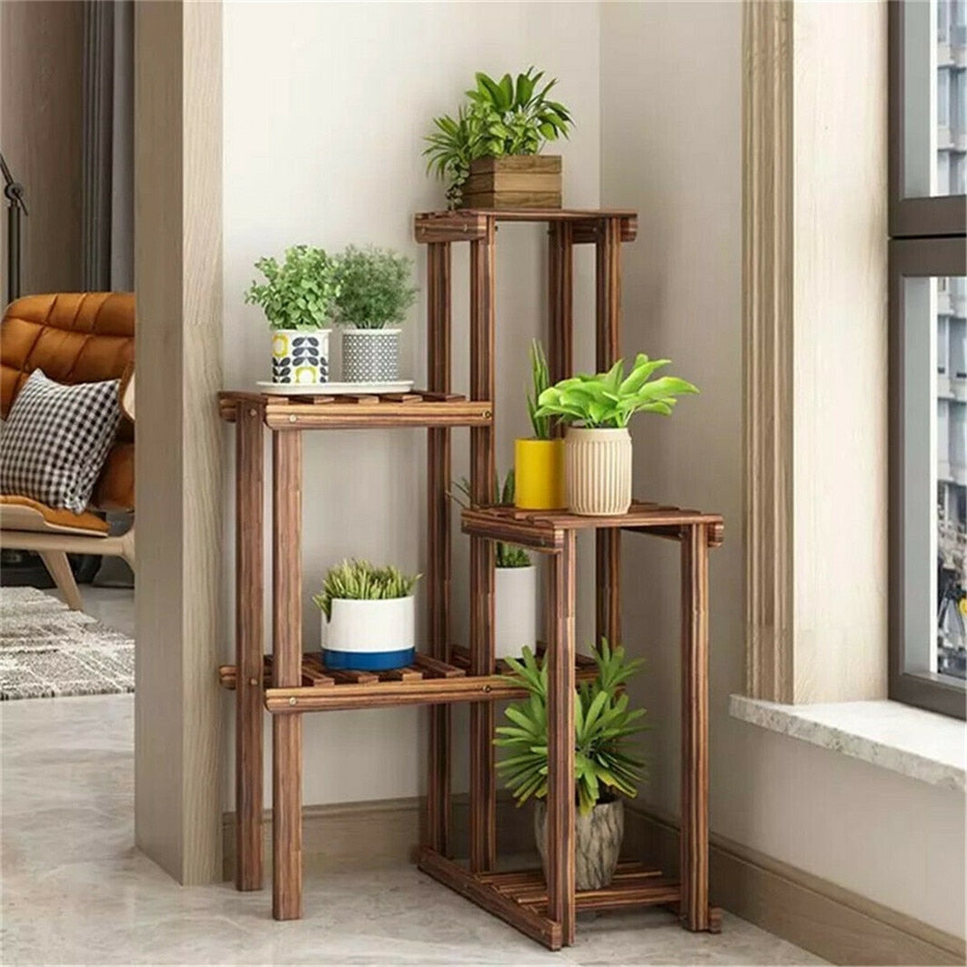 5 Tier Wooden Plant Stand - Lifestyle Bravo