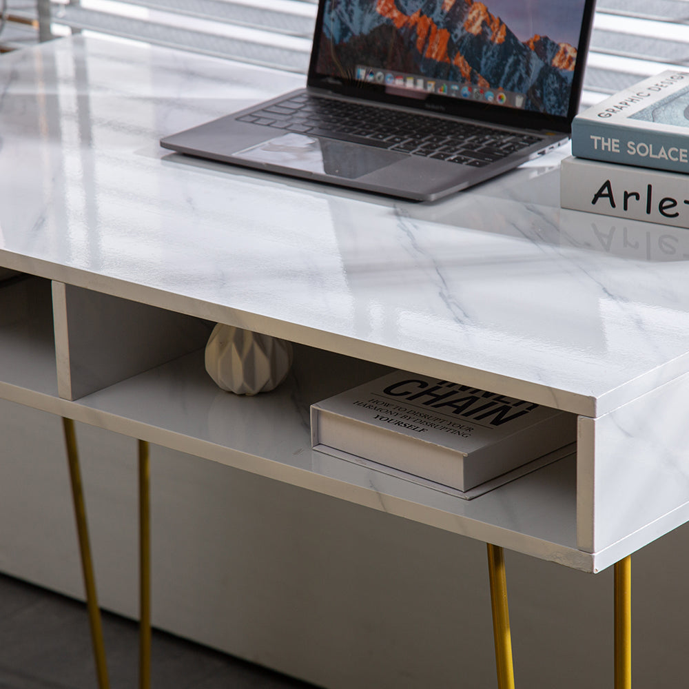 Marble Finish Desk - Lifestyle Bravo