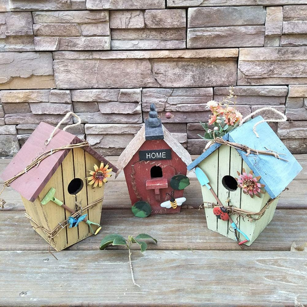 Hand-Painted Wooden Birdhouse - Lifestyle Bravo