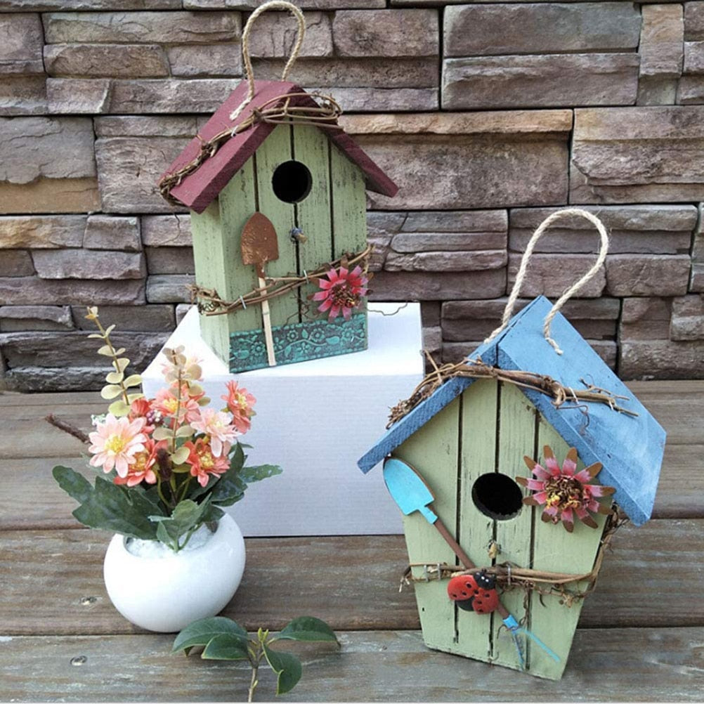 Hand-Painted Wooden Birdhouse - Lifestyle Bravo
