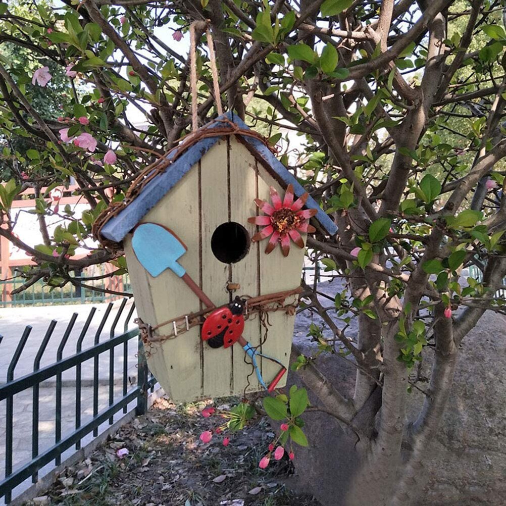 Hand-Painted Wooden Birdhouse - Lifestyle Bravo