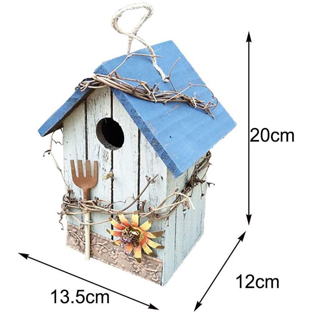 Hand-Painted Wooden Birdhouse - Lifestyle Bravo