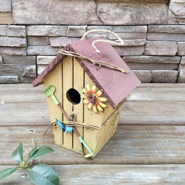 Hand-Painted Wooden Birdhouse - Lifestyle Bravo