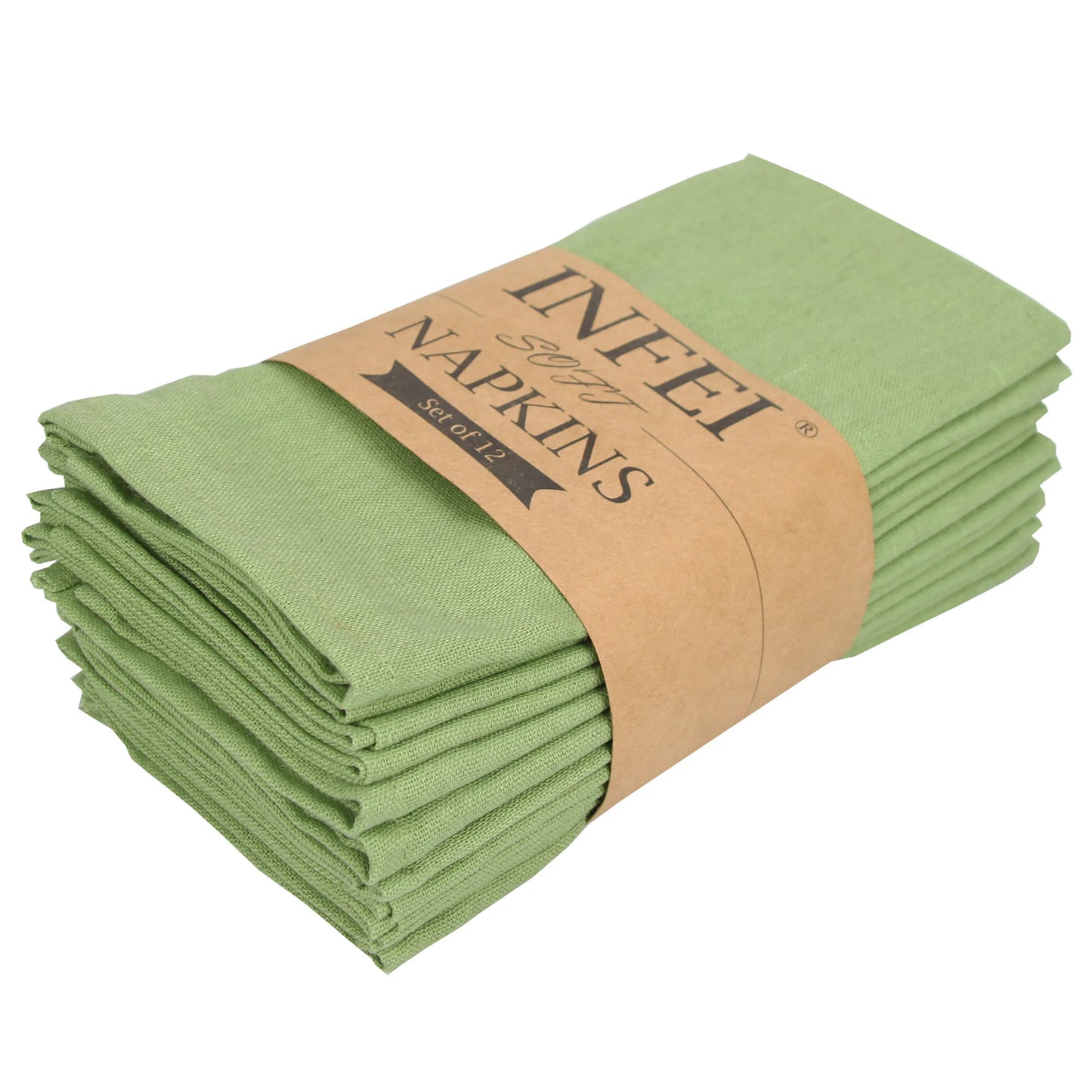 Set of 12 - Cotton Linen Table Napkins - Lifestyle Bravo